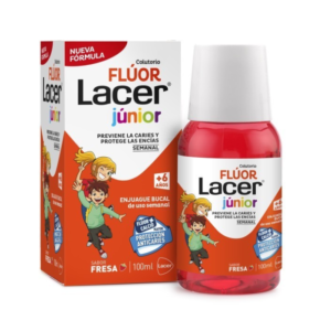 Lacer Junior Flúor colutorio 0,2% sabor fresa 100 mL Semanal