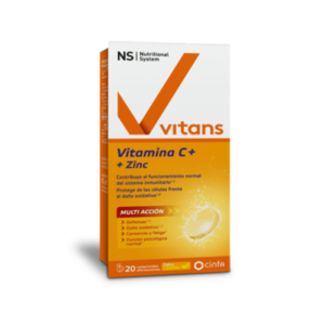NS Vitans Vitamina C+Zinc 20 comprimidos efervescente sabor limón
