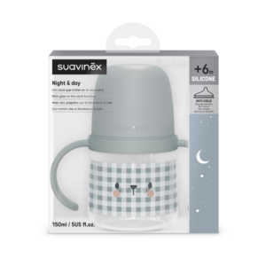 Suavinex Biberón con asas Anticólico +6m 150 ML