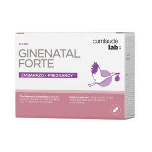 Cumlaude Ginenatal Forte formulado para cubrir las necesidades nutricionales de la mujer durante la preconcepción, el embarazo y el periodo de lactancia.