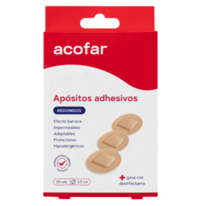 Acofar Apósitos adhesivos redondos 20 uds
