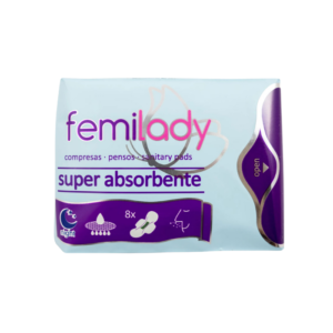 Femilady Noche compresas super absorbentes 8 uds