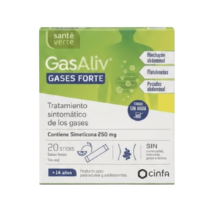 GasAliv gases FORTE 20 sticks sabor limón
