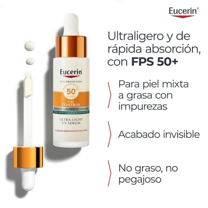 Eucerin Sun Oil Control Dry Touch UV Sérum 30 mL - Imagen 2