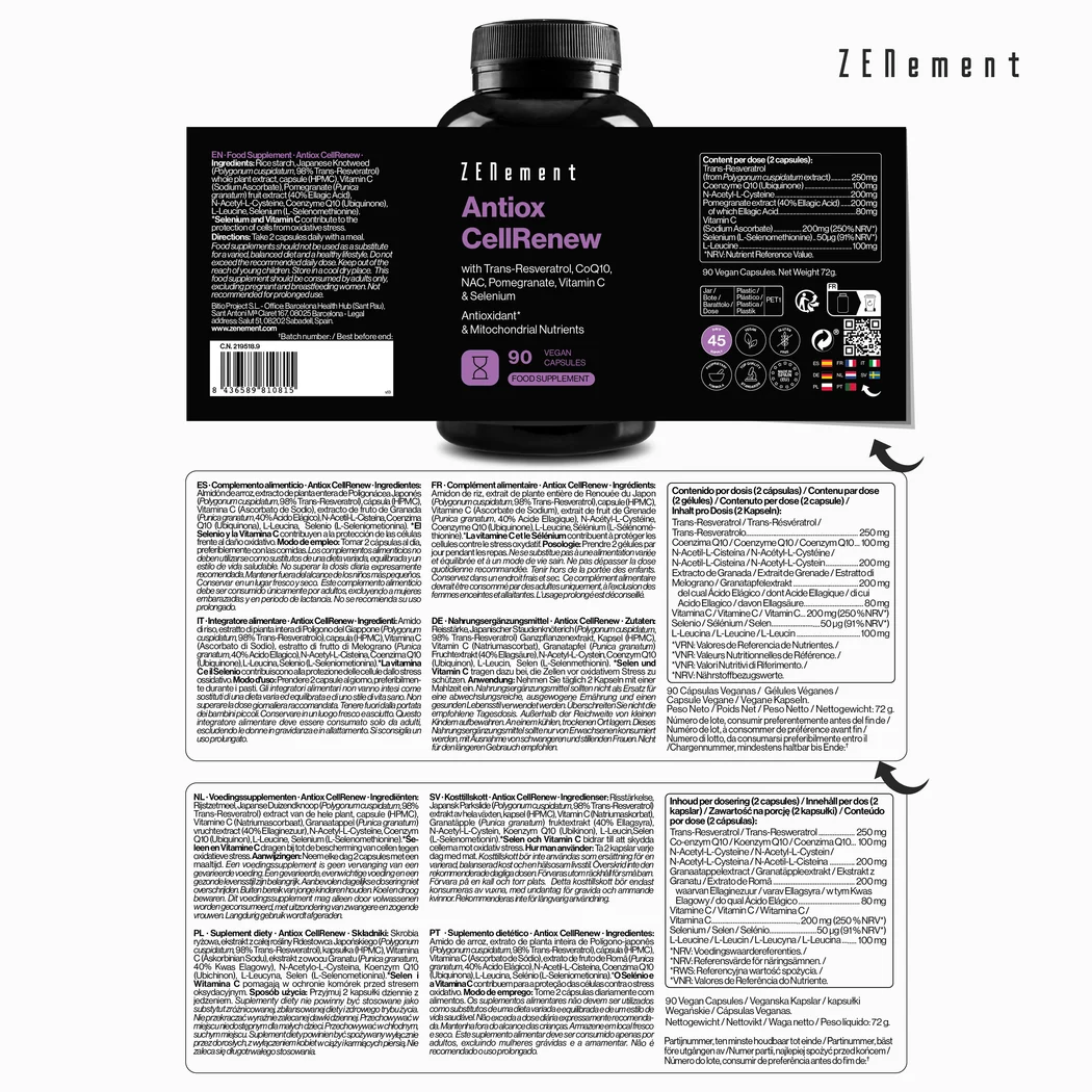 ZENement AntioxCellRenew 90 Cápsulas veganas - Imagen 5