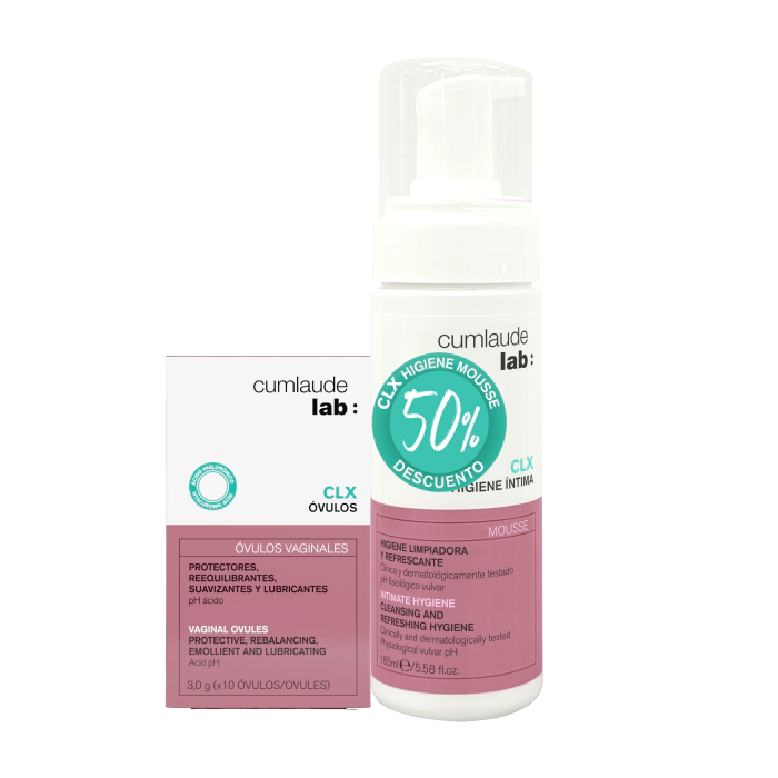 Cumlaude Lab Pack CLX 10 Óvulos + Mousse Higiene Íntima