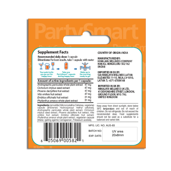 PartySmart 1 cápsula ingredientes
