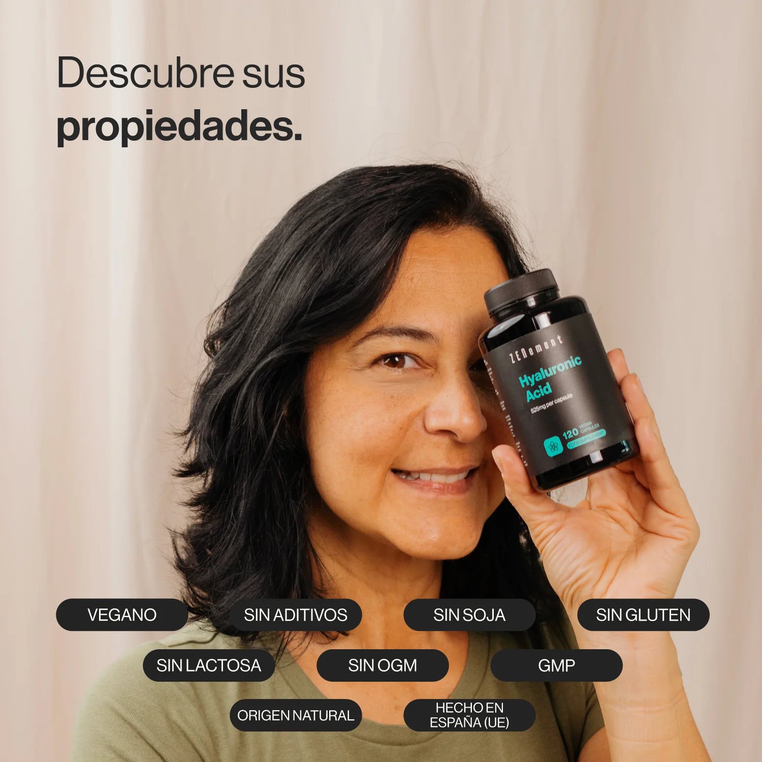 ZENement Ácido Hialurónico 525 mg 120 Cápsulas veganas - Imagen 2