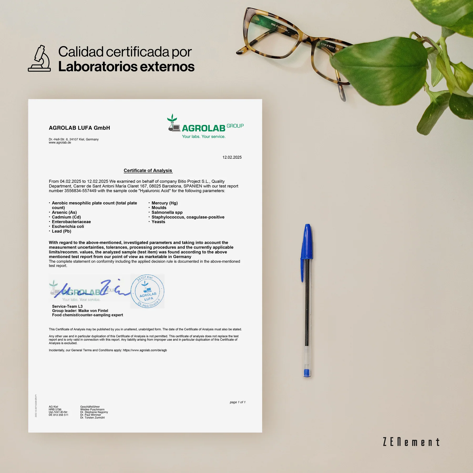 ZENement Ácido Hialurónico 525 mg 120 Cápsulas veganas - Imagen 4