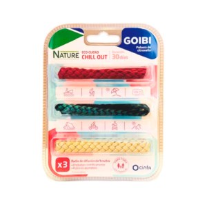 GOIBI Pulsera de cintronella Nature Eco Cuero Chill Out X3