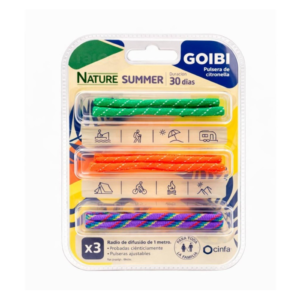 GOIBI Pulsera de cintronella Nature Summer X3