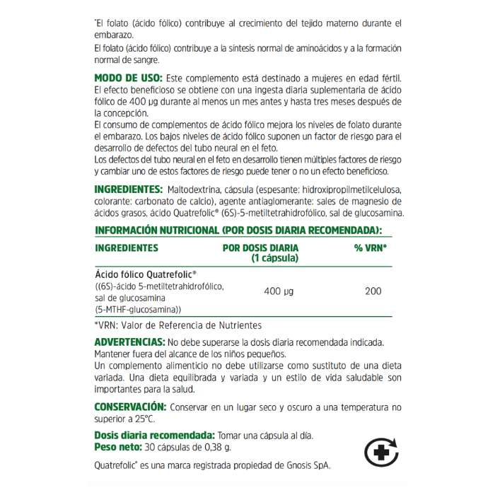 MaboNatur Fólico Activo 30 cápsulas