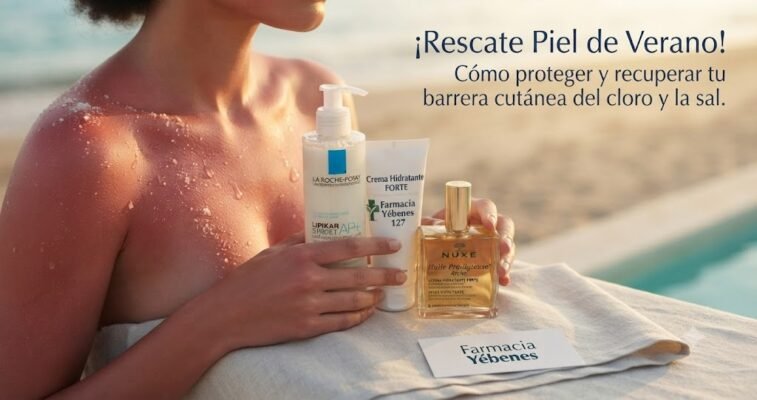 Cloro, sal y piel seca: Cómo proteger y recuperar tu piel este verano.