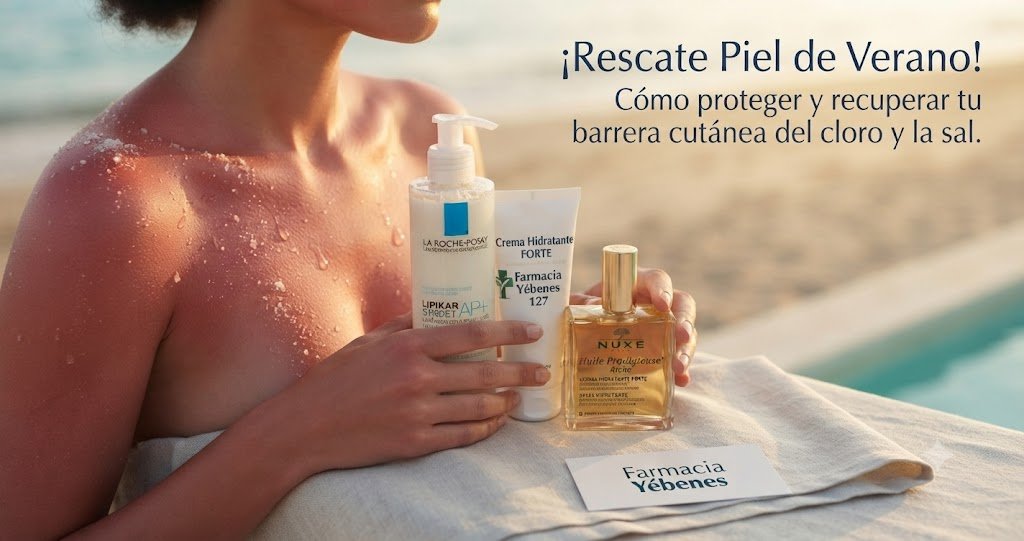 Cloro, sal y piel seca: Cómo proteger y recuperar tu piel este verano.