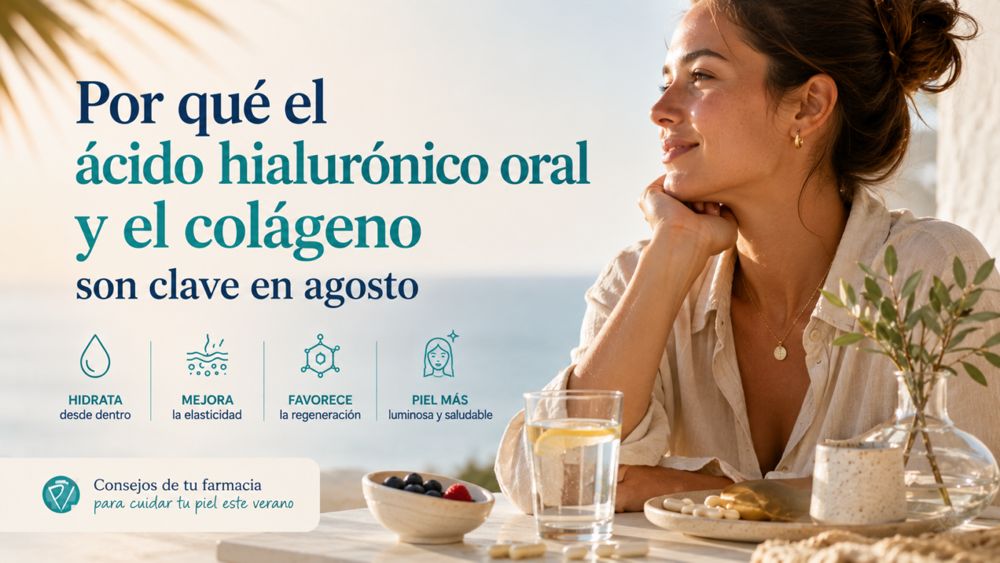 Por qué el ácido hialurónico oral y el colágeno son clave en agosto