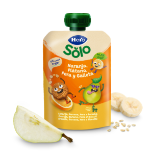 Hero Solo Naranja, Plátano y Galleta Bolsita 100g