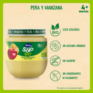 Alternative view of Hero Solo Bio Pera y Manzana Tarro 120 g