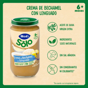 Alternative view of Hero Solo Crema de Bechamel con Lenguado Tarro 235g