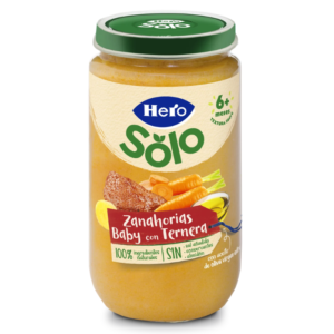 Hero Solo Zanahorias Baby con Ternera Tarro 235g