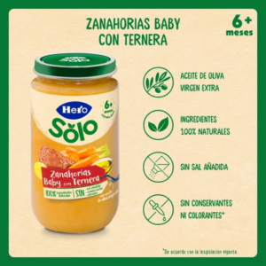Alternative view of Hero Solo Zanahorias Baby con Ternera Tarro 235g