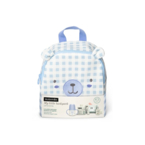 Suavinex Mochila Oso Azul My Little Backpack, ideal para llevar los básicos del bebé a la guardería, de paseo o fuera de casa.